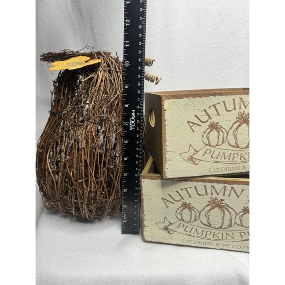 Fall Decorations Lot Fall Autumn Thanksgiving Farmhouse Rustic - Picture 2 of 6